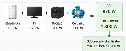 Ako vypočítať potrebný výkon stabilizátora napätia