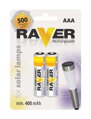 Nabíjateľné batérie AAA 400mAh RAVER solar (2ks)