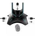 USB hub a stojan na slúchadlá YENKEE TOWER YHB 3003