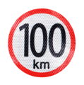 Samolepka 100km reflexná