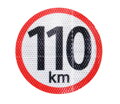 Samolepka 110km reflexná