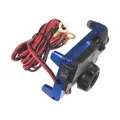 Držiak telefónu na bicykel/motocykel STU R12 USB modrý s USB nabíjačkou
