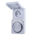 Spínacia zásuvka mechanická 24h vonkajšia, SOLIGHT