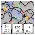 LED vianočná cherry reťaz, 20 m, multicolor, časovač 