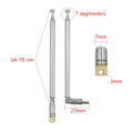 Teleskopická FM anténa 7 segmentov, 7mm/75cm, otvor 3mm