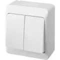Povrchový spínač č.5 HERMES 0332-02, biely IP44