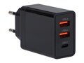 Sieťová nabíjačka 2xUSB-A + USB-C PD 30W