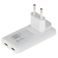 Cestovná sieťová rýchlonabíjačka GAN 65W 2xUSB-C