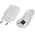 Sieťová nabíjačka 5V/2A biela, USB-A + kábel USB-C