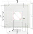 Držiak kamery 136x127mm na stĺp pr. 67-127mm