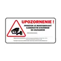 Tabuľka "Kamerový systém" v súlade s GDPR 200x100mm