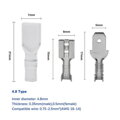 Sada faston konektor+ zdierka+ kryt, 4.8mm 200ks