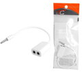 Redukčný kábel 3,5mm JACK 4-PIN / 2x zdierka JACK 3,5mm