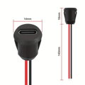Panelová okrúhla USB-C zdierka s káblom (iba napájanie)