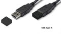 Ochranná krytka pre USB-A konektor, čierna