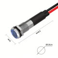 LED kontrolka 8mm s vodičmi 12-24VDC modrá