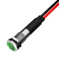 LED kontrolka 8mm s vodičmi 12-24VDC zelená