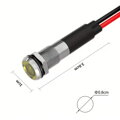 LED kontrolka 8mm s vodičmi 12-24VDC žltá