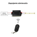 Stmievač pre LED pásiky s diaľkovým RF ovládaním 8A 