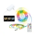 LED pás RGB + 3CCT, 5m, 24V adaptér + diaľk.ovládač, 5W/m, IP65