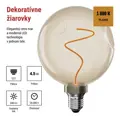 LED žiarovka DECO CG125A, E27, 4.5 W, 240 lm, flame