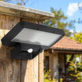 LED solárne svetlo so senzorom, 5W, 500lm, 4000K, čierne