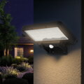 LED solárne svetlo so senzorom, 5W, 500lm, 4000K, čierne