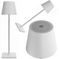 Stolná dotyková lampa nabíjacia, CCT + stmievanie, biela
