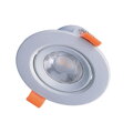 Podhľadové LED svietidlo 5W 400lm 4000K okrúhle strieborné Podhľadové LED svietidlo 5W 400lm 4000K okrúhle strieborné