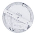 LED panel 2v1, 3CCT, podhľadový / prisadený, 12W, 1020lm, IP54, strieborny, okrúhly