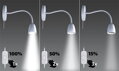 Nástenná LED lampička stmievateľná, 4W, 280lm, 3000K, biela