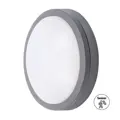 LED osvetlenie so senzorom SIENA sivá 20W 1500lm 4000K IP54 23cm