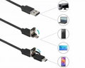 Inšpekčná kamera 3,5m objektív 8/7/5.5mm USB/C/micro