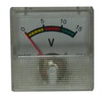 Voltmeter analógový mini, 15V DC