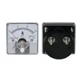 Ampérmeter analógový 15A DC + bočník, štvorec