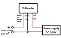 Digitálny panelový voltmeter 0-30V, 3 vývody, LED červený