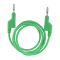 Prepojovací vodič banánik-banánik, zelený 1.00mm2 1m