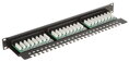 Patch panel 24xRJ45 UTP cat6 s vyväzovaním