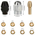Sada skľučovadiel a klieštin 0.8-3.2mm pre minivŕtačky, pre hriadeľ M8