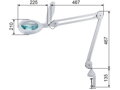 Stolová lupa 20801L, šošovka 153mm, 5 dioptrií, 60x LED - použitá