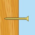 Skrutka do drevotriesky žltá - 3 x 25 mm - 100ks