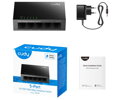 Switch GS105 5-portový, 1000 Mbps, CUDY, kovový, čierny