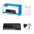 POE switch FS106P 4-portový + 2x uplink, 100 Mbps 36W, CUDY