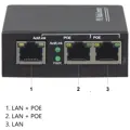 POE switch 3-portový 36W