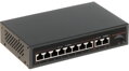 Switch POE 10-portový, 8xPOE 100Mbps, 2x Uplink 1000Mbps, 120W