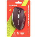 USB optická myš Canyon CNS-CMSW21BR, 1600DPI, bordová