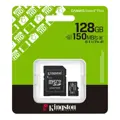microSDCS karta Kingston Canvas 128GB (r/w 150MB/s) + adapter