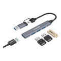 USB-C Hub Canyon DS-02, 3xUSB 2.0, 1xUSB 3.0, USB-C/USB-A adaptér