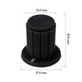 Krytka na potenciometre 12mm, čierna