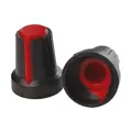 Krytka potenciometra AG2 6mm oska, červená